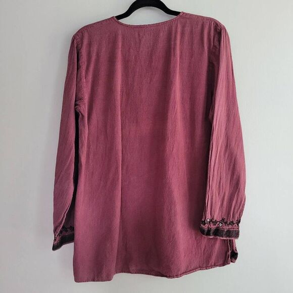 Bhag's 2000 lightweight embroidered‎ sequined tunic top boho bohemian goth - Picture 6 of 11